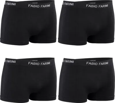 Produktbild von Fabio Farini - 4 Stück Herren Unterhosen - Männer Retroshorts aus weicher Microfaser im sportlichen Look mit Logoschriftzug