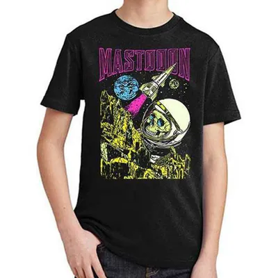 Produktbild von Mastodon - Space Colorization Kinder 5 - 6 Jahre T-Shirt - schwarz