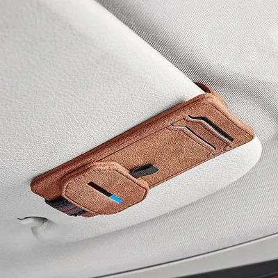 Produktbild von Famanu Brillenhalter für Auto-Sonnenblende, kompakte Brillenclip für den täglichen Gebrauch, schwarz