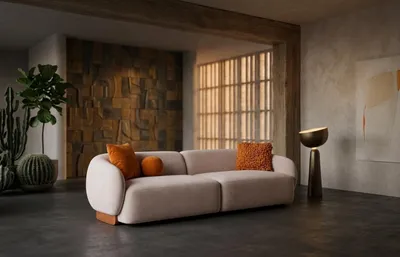 Productafbeelding van Bank, 3-zits, beige, modern woonkamerdesign