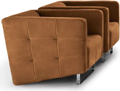 Zdjęcie produktu dla Luksusowe fotele, tapicerka brązowa, włoski styl, nowoczesny design, meble do salonu
