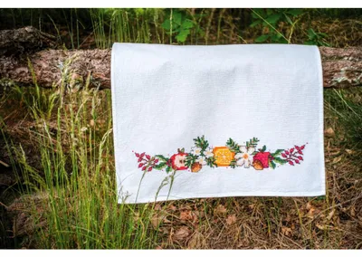 Produktbild von Vervaco Tischläufer Kreuzstich Stickpackung "Weihnachtsfrüchte", Zählmuster, 46x71cm