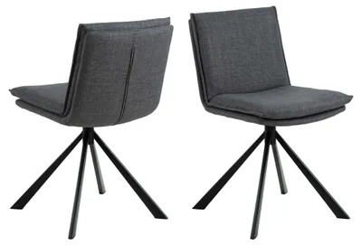 Obrázek produktu pro Actona Flynn, Čalouněné sedadlo, Textil, Šedá, Čalouněná opěrka zad, Textil, Šedá
