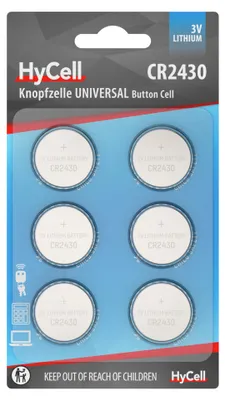 Produktbild von Ansmann 1516-0248, Einwegbatterie, CR2430, Lithium, 3 V, 6 Stück(e), Silber