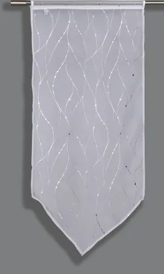 Produktbild von Gardinia Fensterdekoration, Voile mit Silberdruck weiß 60 x 120