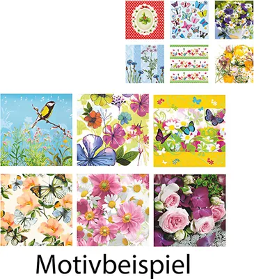 Produktbild von Servietten 20er 33x33cm Frühjahr sortiert - Idena