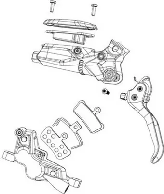 Produktbild von Sram Force Etap Axs D2 Scheibenbremssattel Silber  Silber One Size