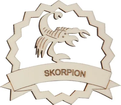 Produktbild von Fensterbild: Sternzeichen Skorpion-Scorpio, gezackt gerahmt