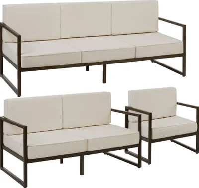 Produktbild von tectake® Garten-Loungeset Comosa für 6 Personen, XXL-Polsterung