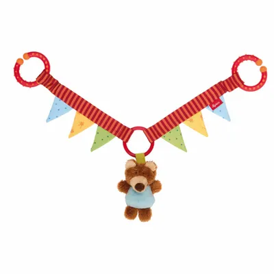 Immagine prodotto di sigikid Wagenkette Bär, Kinderwagenkette, Wagen Kette, Kinderwagen, Babyschale, Spielzeug, Polyester, L 47 cm, 41440