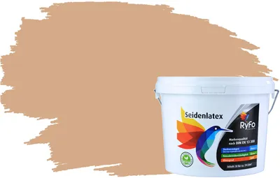 Produktbild von RyFo Colors Seidenlatex Trend Brauntöne Nudebraun 3l - bunte Innenfarbe, weitere Braun Farbtöne und Größen erhältlich