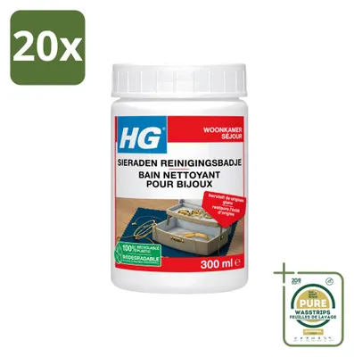 Produktbild von 20 x HG Schmuck-Reinigungsbad - glanzwiederherstellend - 300 ml - Vorratspackung - 20 Stücke