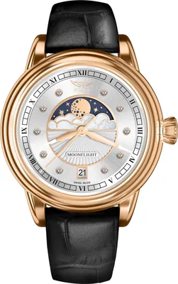 Produktbild von Aviator Damenuhr Aviator Douglas Moonflight Silver Diamonds Limited Edition Ladies' Aviator-V.1.33.2.382.4