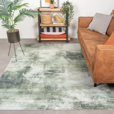 Produktbild von Moderner Teppich - Strong Grün Mint - 80x150cm - Industrielle, Modern - Wohnzimmer, Esszimmer, Schlafzimmer - FRAAI | Home & Living
