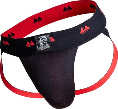 Immagine prodotto di MM Sports - Intimo da Uomo Sospensorio - The Original Jockstrap 2 inch Reversible Black/Red - 1x Taglia XXL