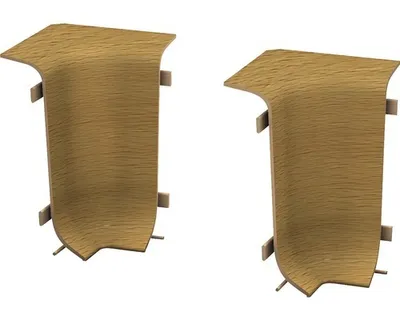 Produktbild von Prinz Innenecken für Klemm-Sockelleiste mit Kabelkanal Buche dunkel 50 mm