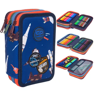 Zdjęcie produktu dla Piórnik Potrójny Z Wyposażeniem, Space Adventure, Jumper 3 Coolpack