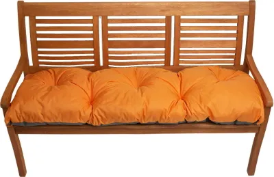 Image de Coussin de banc 150x50cm, Coussin de sol, Coussin de banc de jardin, Coussin de siège, extérieur, Orange