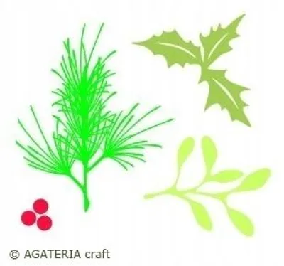 Produktbild von Agateria Craft Gałązki Stempel Set für Bastelarbeiten