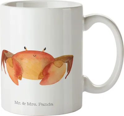 Produktbild von Mr. & Mrs. Panda Plastikbecher Sternzeichen Krebs - Weiß - Geschenk, Kinderbecher, Trinklernbecher, Krebse, Pott, Mehrwegbecher, Meerestier, Geburtstag Juli, Haferl, Meer