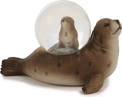 Glitzerkugel Fuchs Schneekugel - 6,5cm Tier Deko Figur Mit Schneeeffekt