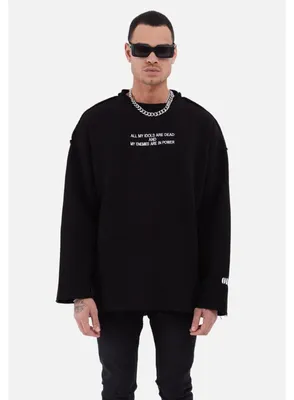 Produktbild von Sweater Basic Baumwolle Uni Sweatshirt Pullover  M Schwarz