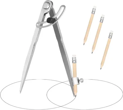 Image de Compas réglable avec porte-crayon, 300 mm, pour travaux sur bois