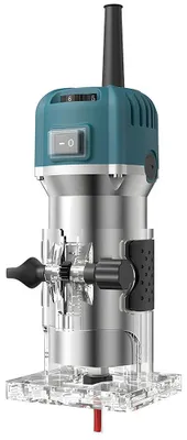 Produktbild von Elektrische Holzfräse - Handoberfräse - 6 Stufen 800 W 220 V - Kantenfräse - Tragbar - 6,35 mm Spannzange