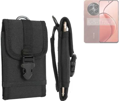 Produktbild von K-S-Trade Holster Handy Hülle kompatibel mit Realme P1 Pro 5G Holster Handytasche Gürtel Tasche Schutz Hülle Robust Outdoor schwarz
