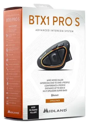 Produktbild von Midland BTX1 Pro S BT-Headset Motorradhelme, Einzelgerät