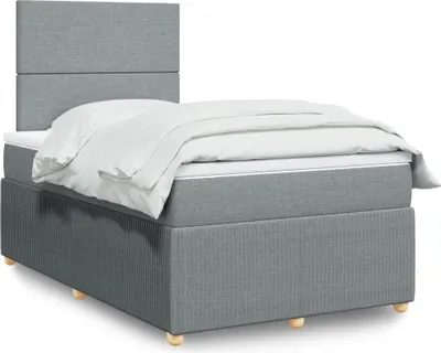 Produktbild von Maison Exclusive - Boxspringbett mit Matratze Hellgrau 120x200 cm Stoff