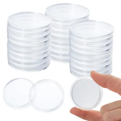 Immagine prodotto di 40 pezzi Capsule per Monete Trasparenti - Custodie per Collezionisti - 42 mm