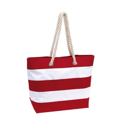 Produktbild von Strandtasche XXL mit Reißverschluss Groß Strand Tasche Badetasche Damen Rot
