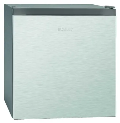 Produktbild von Bomann Mini Kühlschrank 45L mit Gefrierfach, leise Kühlbox klein für Küche Büro Camping und Gaming - Getränkekühlschrank Minibar KB 7245 inox