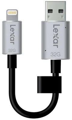 Produktbild von Lexar JumpDrive C20i 16GB, 16 GB, USB Type-A / Lightning, 3.2 Gen 1 (3.1 Gen 1), 95 MB/s, andere, Schwarz, Silber
