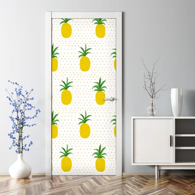 Produktbild von Dekorative Türtattoo selbstklebend Klebefolie Tür Tattoo Aufkleber Fischgrätenmuster 70 x 200 cm