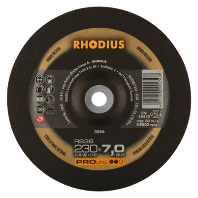 Produktbild von Rhodius Schleifscheibe RS 38 230x7,0x22,23mm Edelstahl Proline - 200466