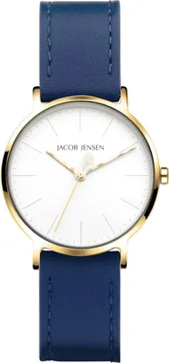 Jacob Jensen 176 Damenuhr Quarz Titan Blau/Goldfarben 1