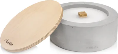 Produktbild von Betonfeuer® Taal Ø 25cm Tischfeuer Garten-Fackel Outdoor-Kerze mit Dauerdocht inkl. Löschbrett