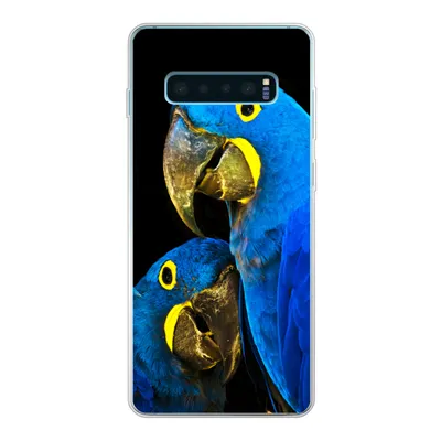 Produktbild von MuchoWow® Handyhülle Schutzhülle Hülle für Samsung Galaxy S10 Lite Papagei - Vogel - Federn - Blau Silikon Softcase Handy Hülle - Schutz