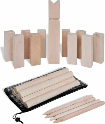 Obrázok produktu pre vidaXL Drevená herná súprava Kubb