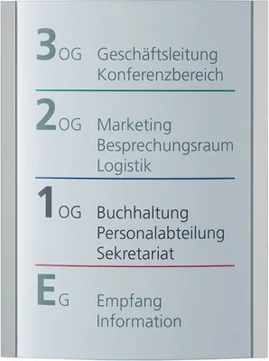 Produktbild von ORLANDO Wegweiser DIN A3 hoch, silber