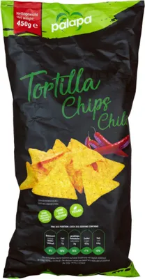Obrázok produktu pre Palapa tortilla chipsy s príchuťou chilli z kukuričnej múky nachos 450g