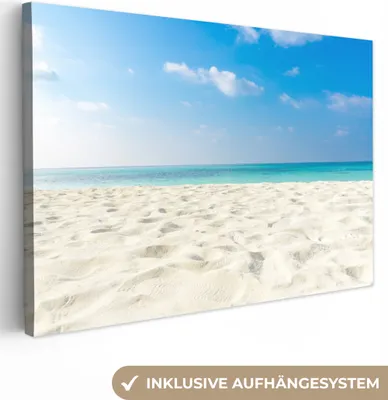 Produktbild von OneMillionCanvasses® - Leinwandbilder - 150x100 cm, Strand - Licht - Sonne, Wandbilder Kunstdruck Wanddekoration