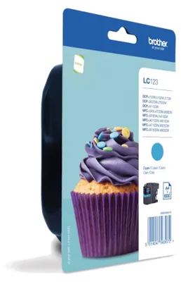 Image de Brother LC123YBP Cartouche Brother LC-123YBP Cyan Blister 600pages