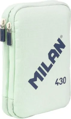 Zdjęcie produktu dla Zielony Piórnik 430 - Stylowy, dwupoziomowy towarzysz organizacji szkolnej!