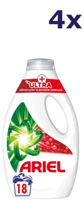 Produktbild von 4x Ariel Vloeibaar Wasmiddel +Ultra Vlekverwijderaar 18 Wasbeurten