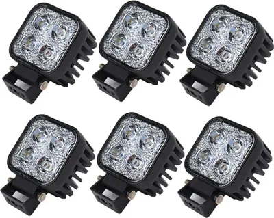Produktbild von Greenmigo 6X 12W LED Lampe Scheinwerfer Kaltweiß Rücklicht LED Arbeitsscheinwerfer Wasserfest IP67 12V 24V