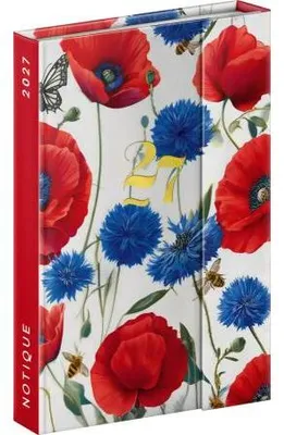 Produktbild von NOTIQUE Wochenmagnet-Kalender "Wolfsmohn", 2027, 11 x 16 cm
