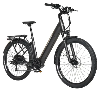 Produktbild von E-Bike für Erwachsene - City/MTB - 48V 15Ah Herausnehmbarer Akku - 250W Bürstenloser Motor - Hydraulische Scheibenbremsen - 70 cm Räder - Alurahmen - Reichweite >60 km - Grau
